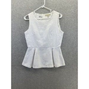 Banana Republic White Sleeveless Blouse